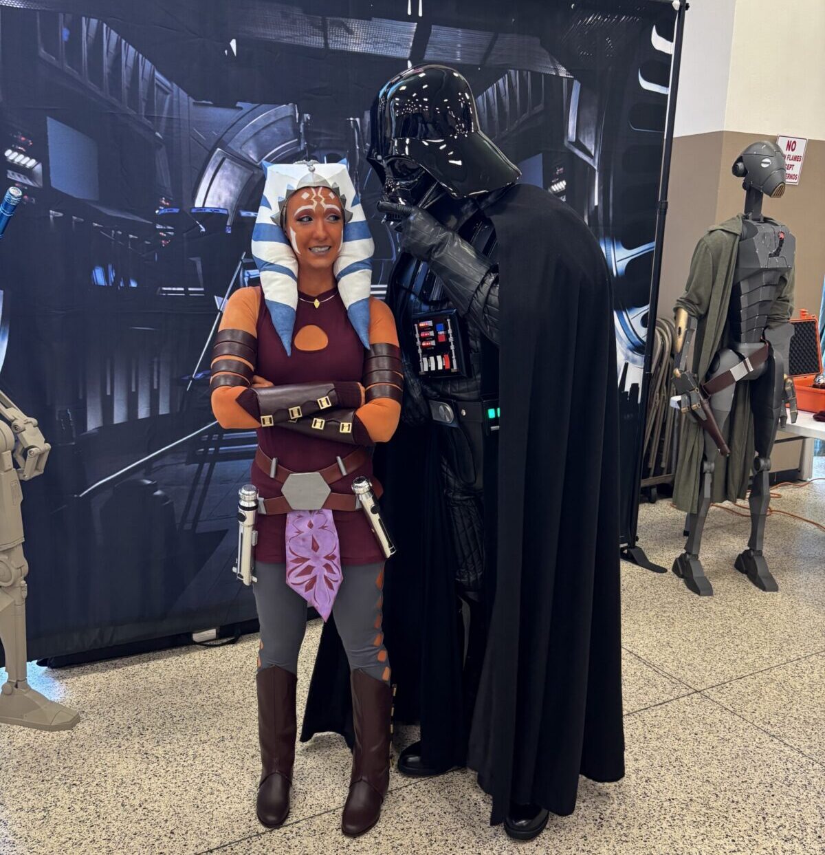 Ahsoka Tano and Darth Vader at Troopercon