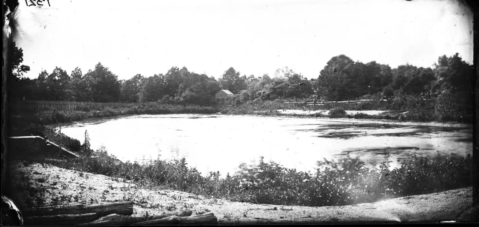 Clear Stream Pond in Valley Stream photographed in 1874, when South Shore water sources were used to help supply Brooklyn.