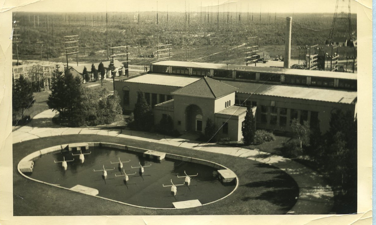 Aerial view of Building #1 at the RCA Radio Central facility. Hofstra University Library