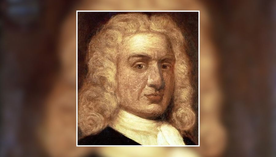 Portrait of Captain William Kidd, the Scottish privateer and pirate who left gold, silver and other valuables on Gardiners Island in 1699.