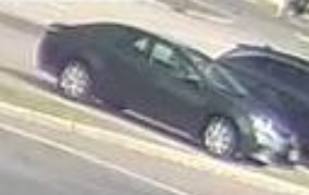 Dark-colored sedan reportedly used by a man accused of assaulting a Walmart employee in Commack on Sept. 17, 2026.