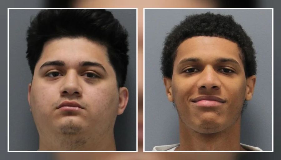 Mugshots of Yeremi Veras Martinez, 23, and Christopher Alvarado, 19, both of Plainview, arrested in a Hicksville church donation box theft investigation.