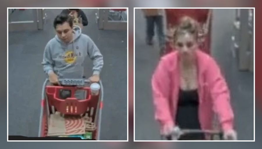Two people sought by Suffolk County police in connection with the alleged theft of $324 in merchandise from Target in Sayville on Oct. 7, 2026.